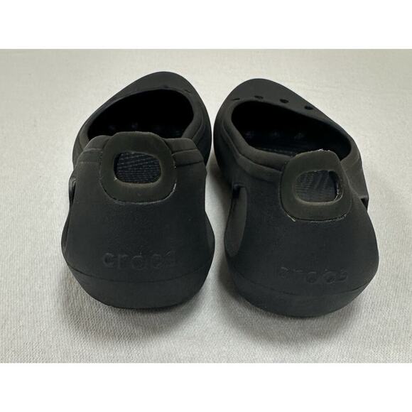 Women’s Crocs Kadee Comfort Closed Toe Ballet Flat Arch Support Black EUC Size 7 - Picture 3 of 7